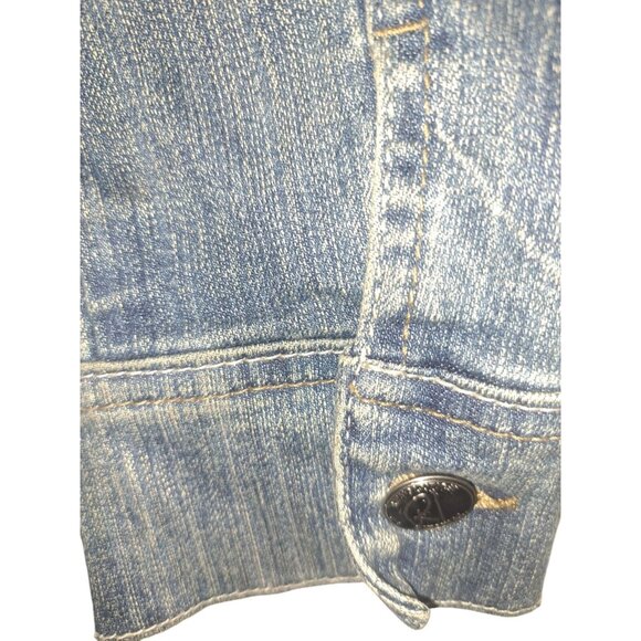 Y2K Revolution by Ricki's Streetwear Denim Lightweight Button Front Jacket Sz M - Picture 15 of 15